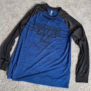 NBA Blue and Black Long Sleeve Tee
